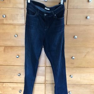 Eileen Fisher classic 5 pocket Riveted Blue Jeans Sz 16